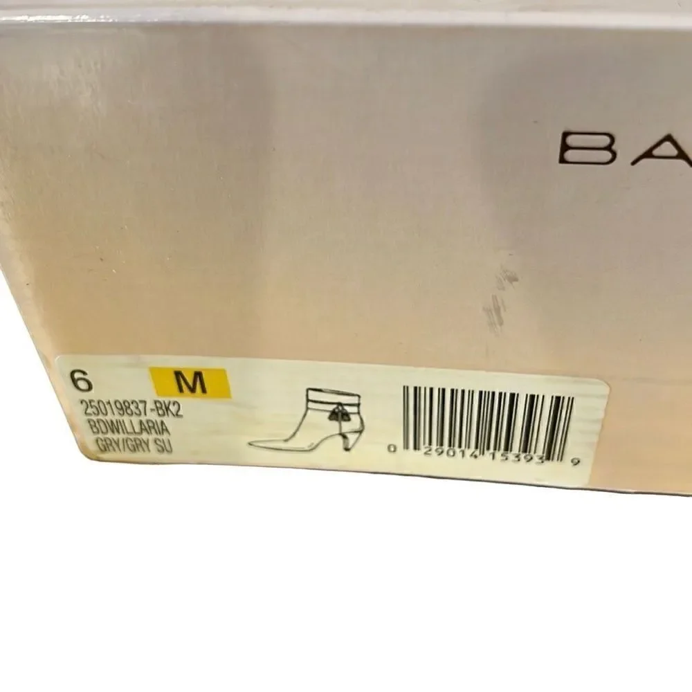 Bandolino Gray leather suede ankle boots Sz.6